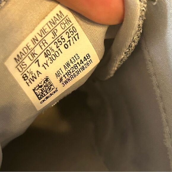 ADIDAS Cloudfoam gray white athletic training running shoes sneakers women’s 8.5 - Picture 3 of 7